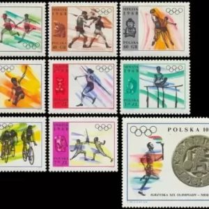 Poland 1968 stamps Summer Olympics Mexico