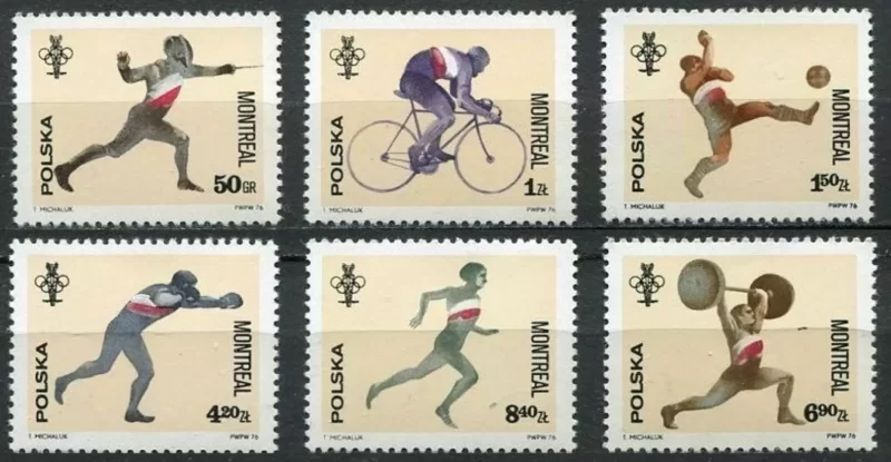 Poland 1976 stamps Summer Olympics Montreal - Complete set MNH **