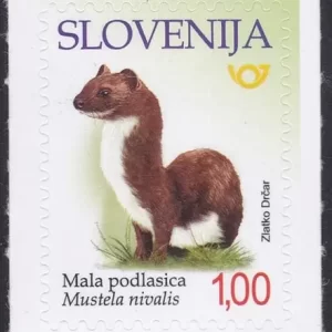 Slovenia year 2018 stamp Fauna MUSTELA NIVALIS