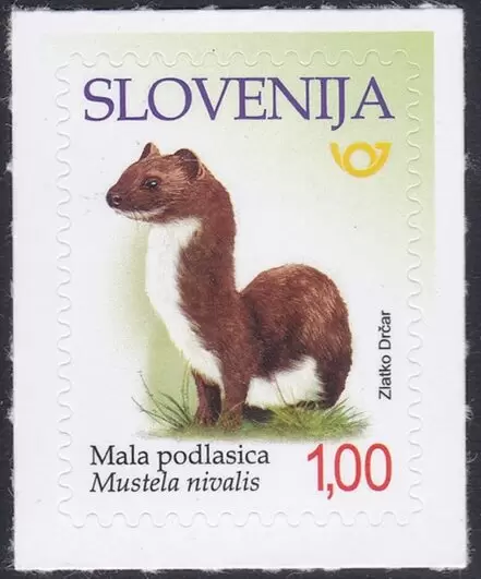 Slovenia year 2018 stamp Fauna MUSTELA NIVALIS