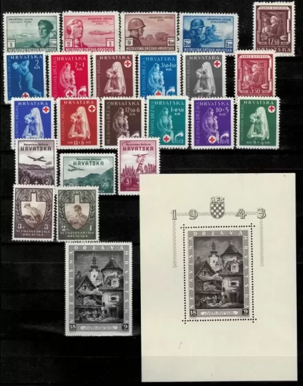 WWII - Croatia NDH year 1941/44 ☀ Collection of MNH stamps