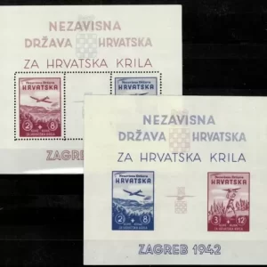 WWII – Croatia NDH year 1942 postage stamps