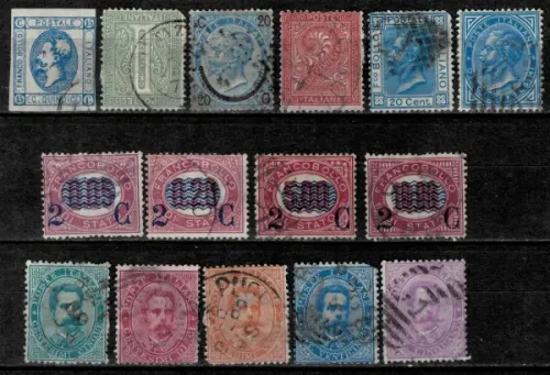 Italy Kingdom year 1863/75 stamps King Victor Emmanuel Used