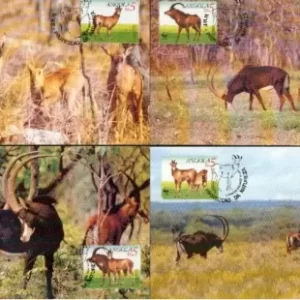 Angola 1990 WWF Fauna / Antelope postage stamps MC set