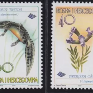 Bosnia year 1997 stamps Fauna and Flora set