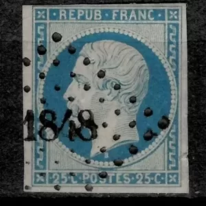 France year 1852 stamps 25c Louis Napoléon Used stamp