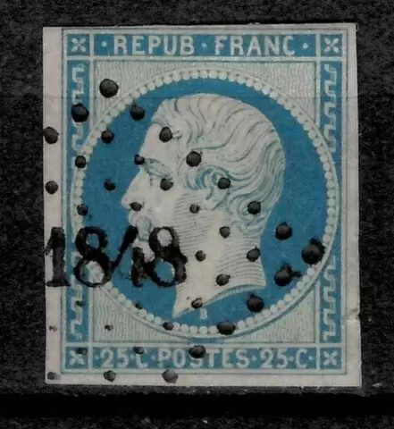 France year 1852 stamps 25c Louis Napoléon Used stamp