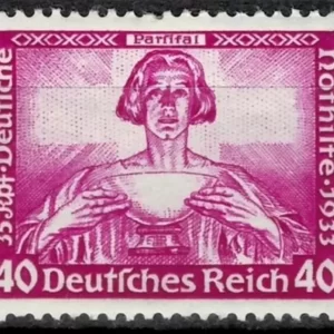 German Reich year 1933 Wagner 40+35 Pfg. MNH stamp