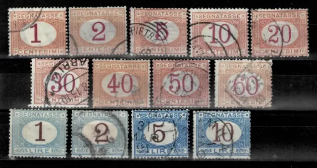 Italy Kingdom year 1870/94 stamps Postage due / Porto Full set