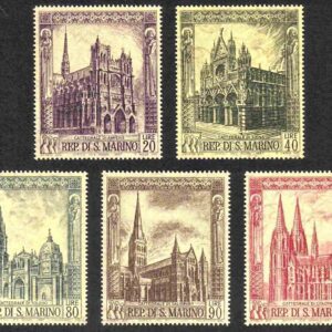 San Marino 1967 stamps - Architecture / Gothic Cathedrals full set MNH**