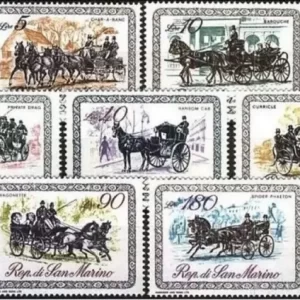 San Marino year 1969 stamps - Horse / horse Carriages full set MNH **