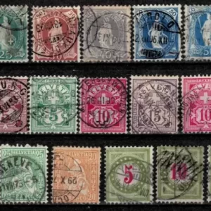 Switzerland year 1878/ 1910 Used stamps lot