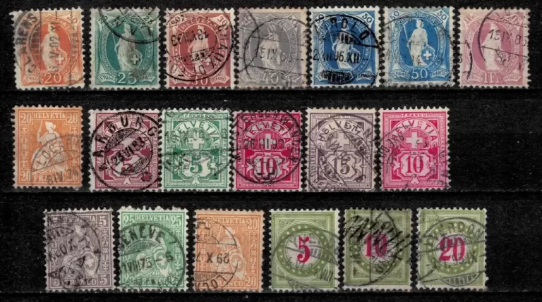 Switzerland year 1878/ 1910 Used stamps lot