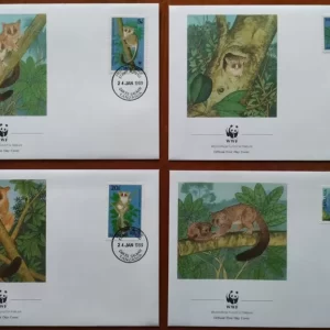 Tanzania 1989 WWF – Fauna Monkeys FDC