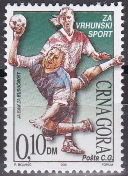 Yugoslavia / Montenegro 2001  Sports / Handball 1V  MNH postage stamp