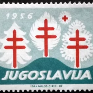 Yugoslavia year 1956 stamp Red Cross / Tuberculosis set