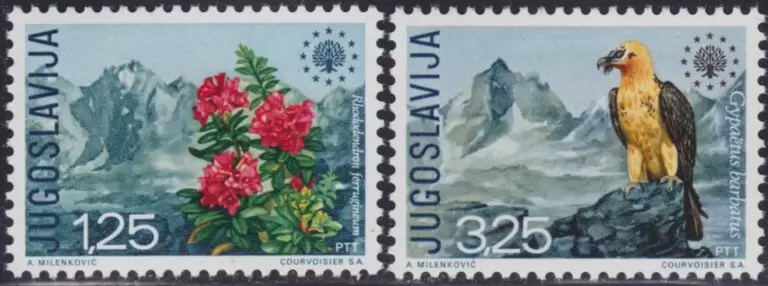 Yugoslavia year 1970 Nature conservation year stamps