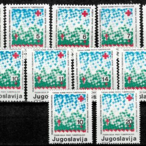 Yugoslavia year 1986 Red Cross / Tuberculosis stamps set