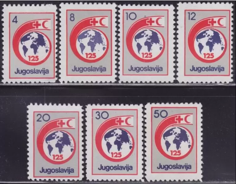 Yugoslavia year 1988 stamps - Red Cross full set