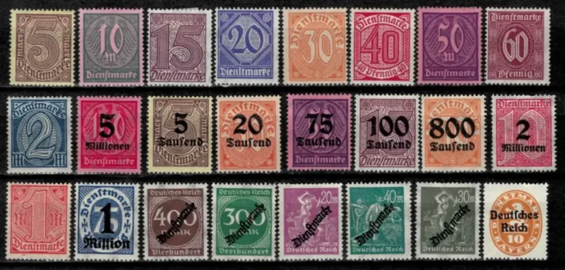 Germany Reich year 1919/26 Dienstmarke MH lot