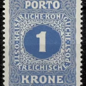 Austria year 1916 1 kr Postage due stamp Porto