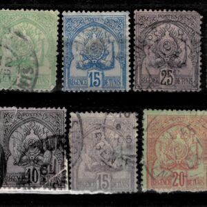 French Tunisia year 1880/1890 Used stamps lot