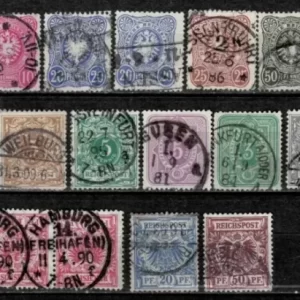 German Reich year 1875/1890 Used stamps