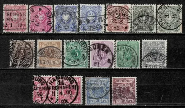 German Reich year 1875/1890 Used stamps