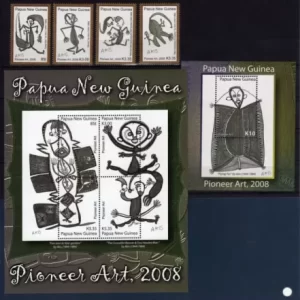 Papua New Guinea 2008 Pioneer Arts MSS & 4v set MNH**