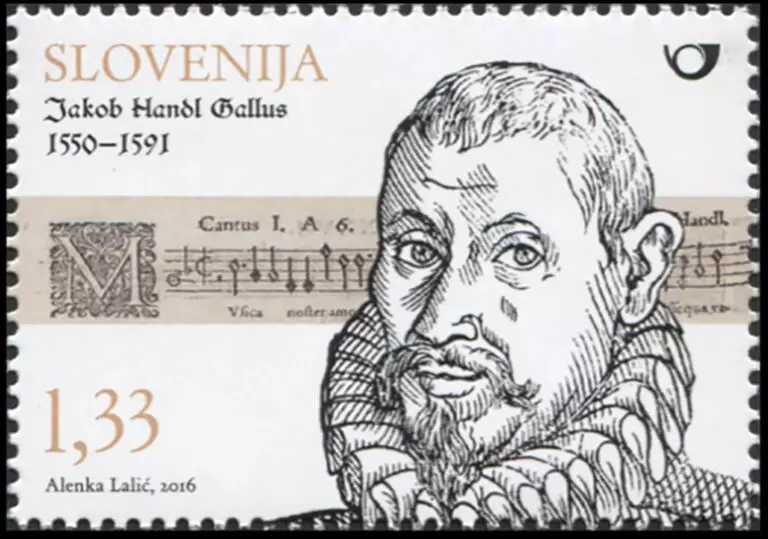 Slovenia year 2016 stamp - Jacob Handl Music Composer MNH**