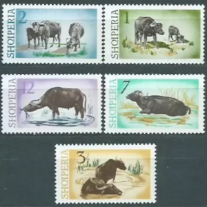 Albania 1965 Fauna / Water Buffalo MNH postage stamps