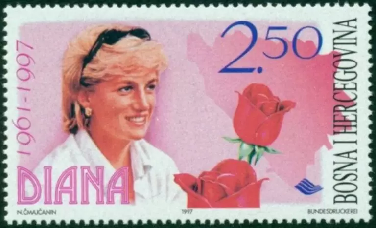 Bosnia ( Sarajevo ) year 1997 - Lady Diana / Flowers