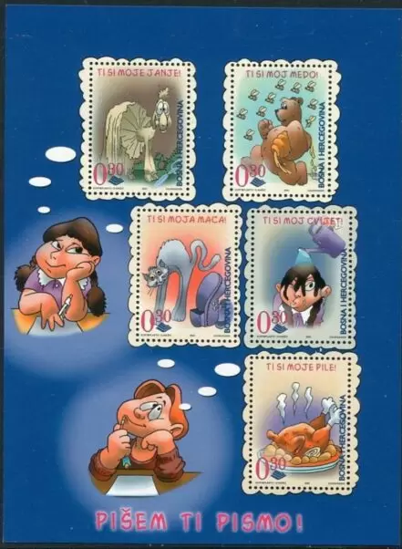 Bosnia year 2001 Greetings Stamps MNH