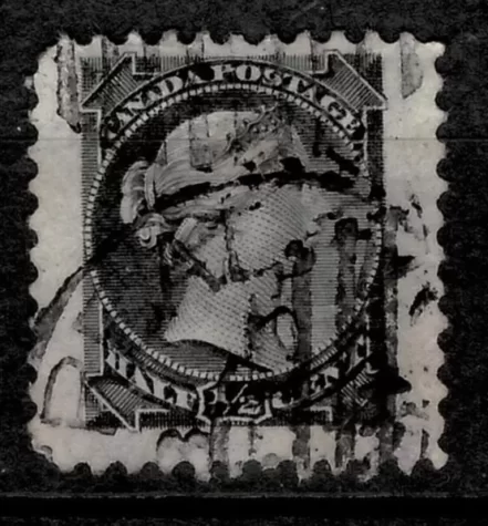 Canada year 1870 Queen Victoria stamps 1/2c Used