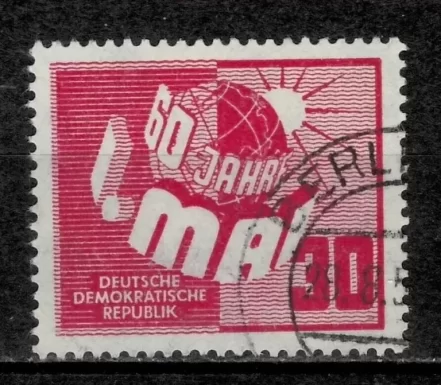 DDR 1950 stamp 1st.of May Celebrations Used