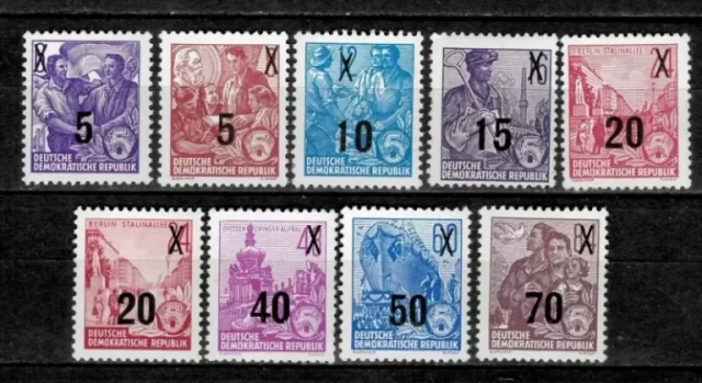 DDR 1954 Five-Year Plan Typography Printing MNH postage stamps