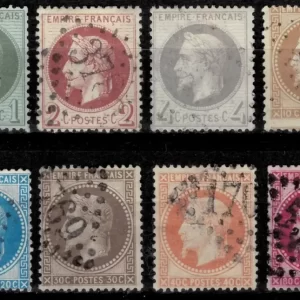 France year 1863/70 stamps - Napoléon III Used set