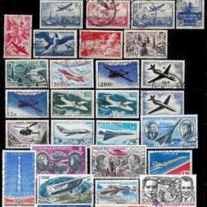 France year 1930-1987 Collection of Airmail Stamps Used