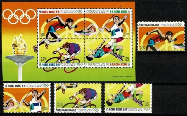 Hong Kong 1992 stamps Summer Olympic games Barcelona MNH