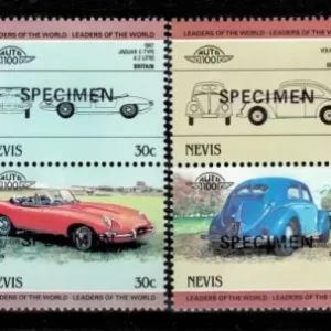 Nevis island England /Germany Car Vintage Historic specimen postage stamps set