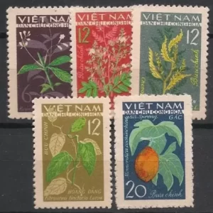 North Vietnam 1963 Flora / Medicinal Plants MNH postage stamps