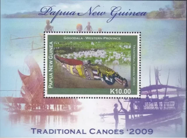 Papua New Guinea 2009 postage stamps Traditional Canoes