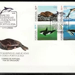 Portugal 1983 FDC Portugal coast sea animals, whales, dolphin, seal