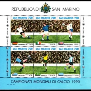 San Marino 1990 stamps Football World cup Italia MNH