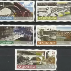 Slovenia year 2013 stamps Architecture - Bridges full set