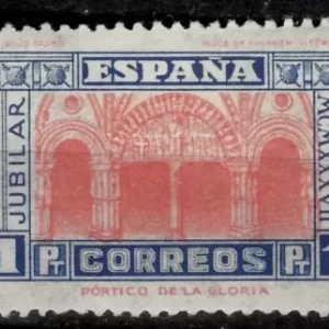 Spain 1937 1p red-orange MH stamp