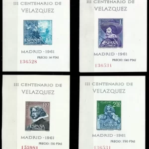 Spain 1961 stamps Imperf blocks / Velazquez art