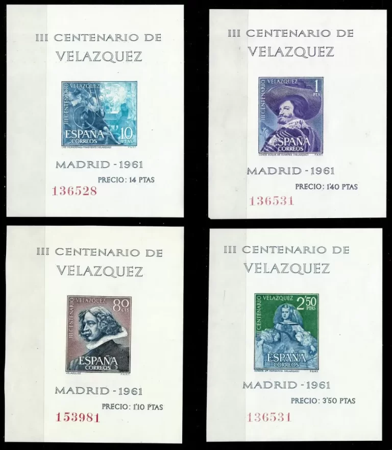 Spain 1961 stamps Imperf blocks / Velazquez art