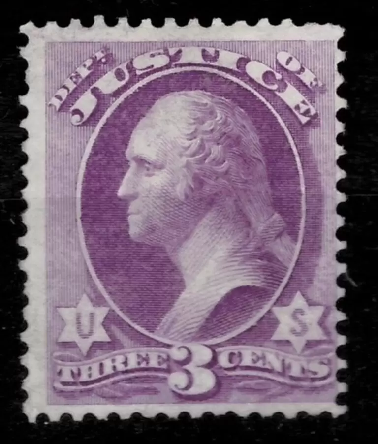 US Department of Justice year 1873 / 3c Unused postage stamp