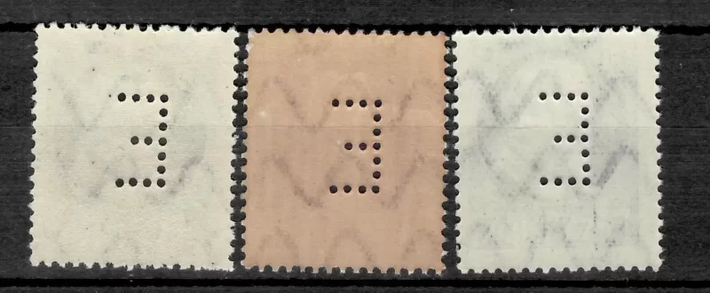 Bavaria Bayern 1914/20 Stamps Perfin E